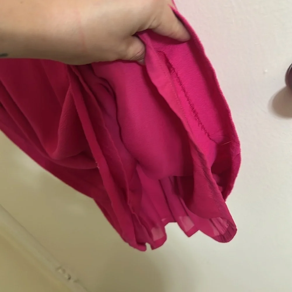 Kate Spade Ruffle Hot Pink Dress Size 10‎